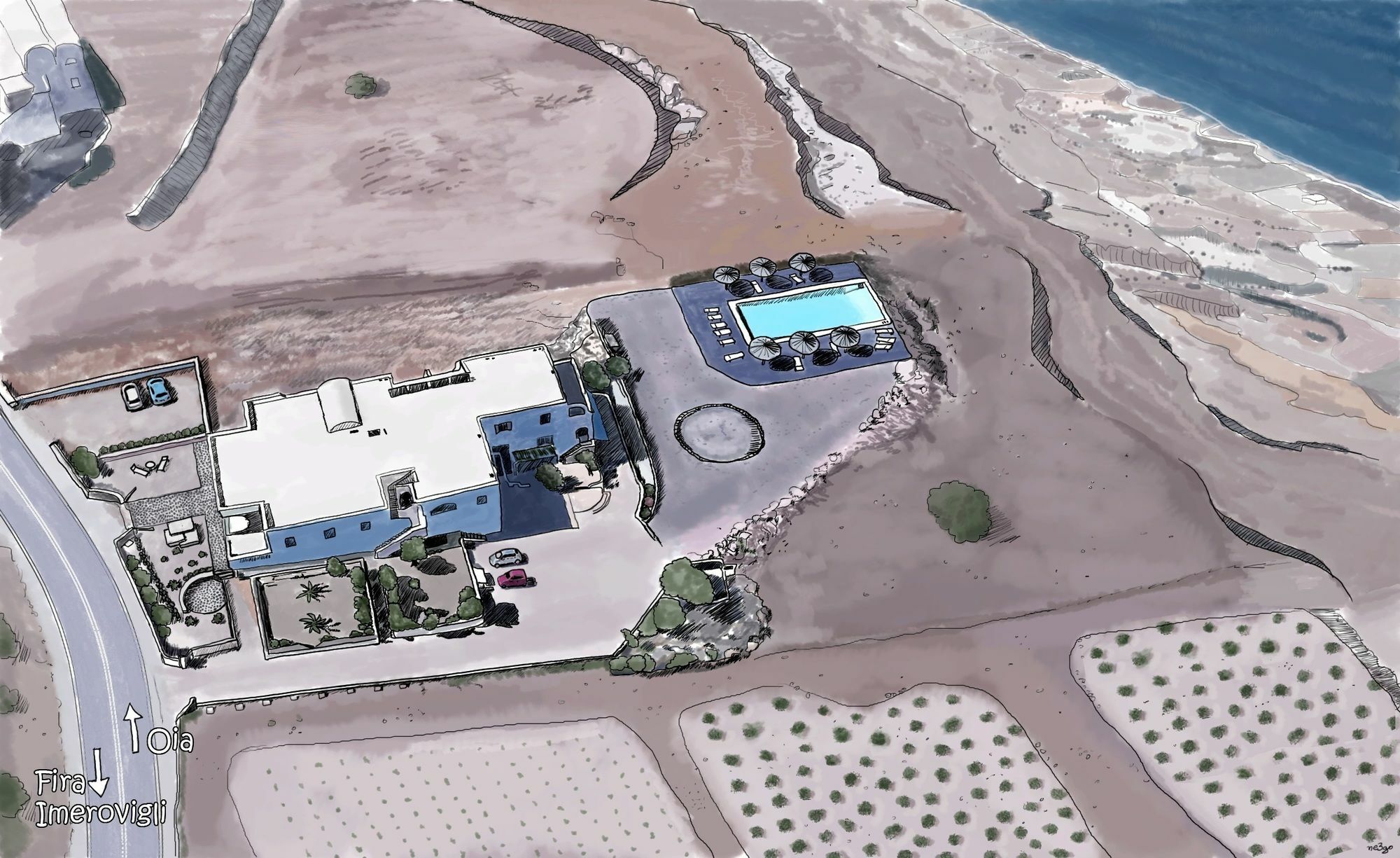 Eos Villa Imerovigli  Exteriör bild